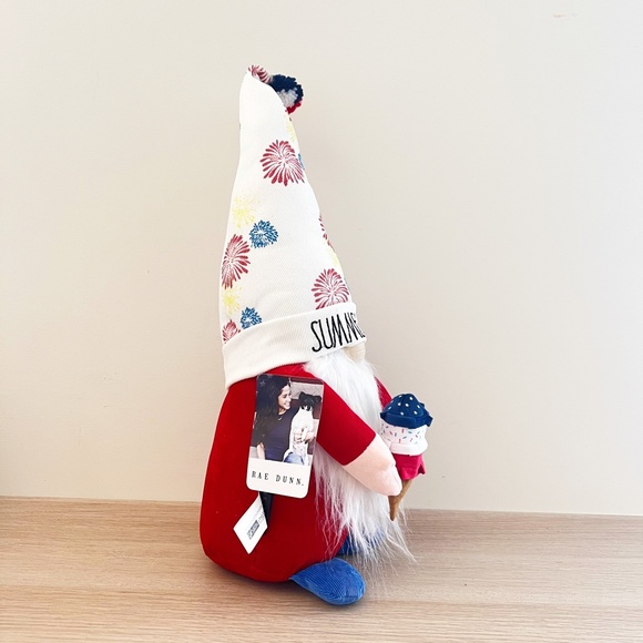 Rae Dunn Weighted Gnome SUMMER FUN 4th of July USA America Firework Ice Cream - Picture 6 of 6